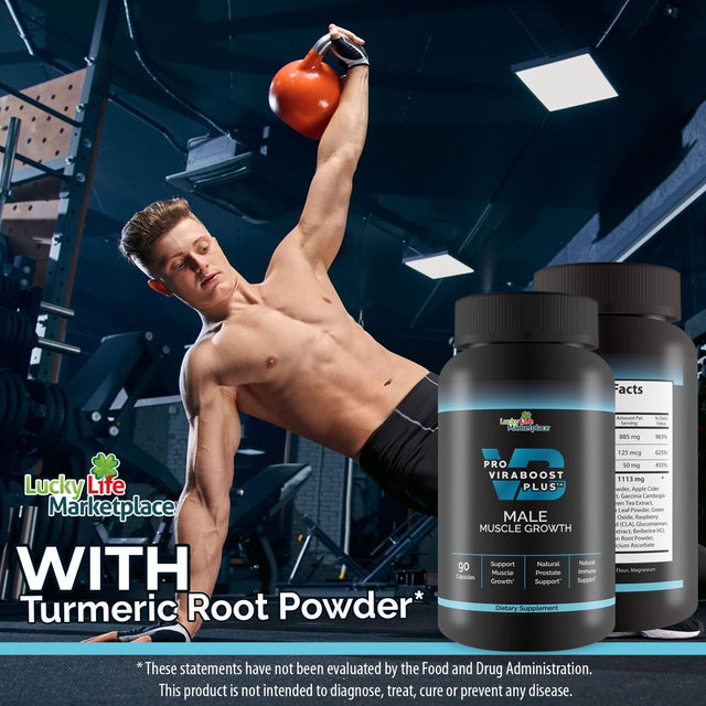 Pro VB Viraboost plus - Male Prostate Support Supplement - Zinc & Vitamin D Formula - Promote Energy & Endurance - Support Healthy Circulation & Fluid Balance - Prostate Supplements for Men