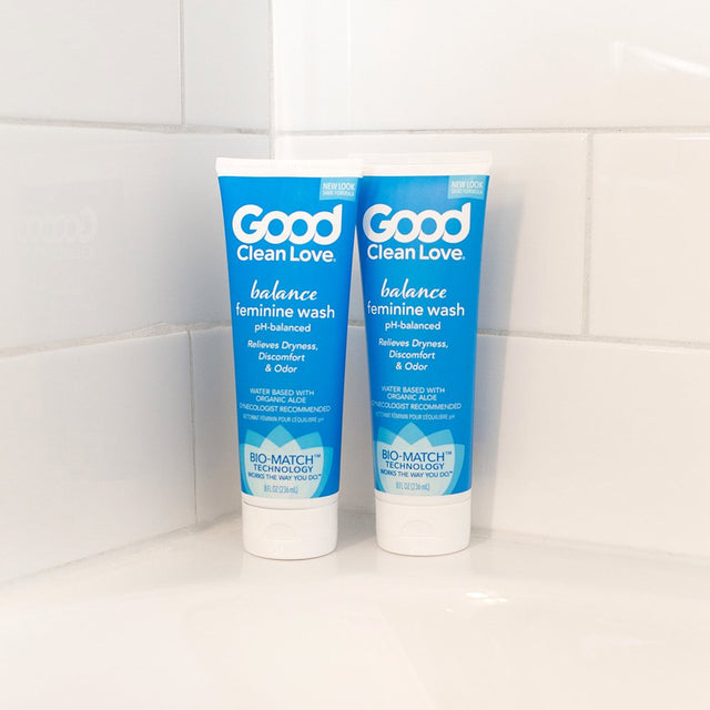 Good Clean Love: Balance Moisturizing Wash, Ph-Balanced Vaginal Soap for Women with Natural Ingredients, Gentle Cleansing Feminine Hygiene Product, Relieves Dryness & Reduces Odor, 8 Oz (2-Pack)