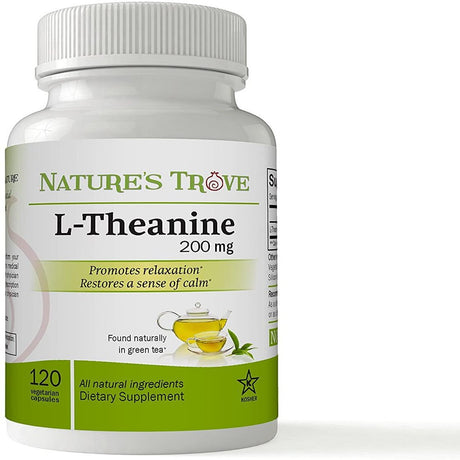 L-Theanine 200Mg by Nature'S Trove - 120 Vegetarian Capsules