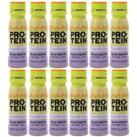 Bariatricpal Ready-To-Drink 15G Whey Protein & Collagen Shots - Cran Grape (12 Bottles)