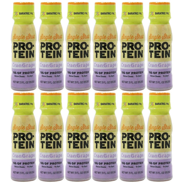Bariatricpal Ready-To-Drink 15G Whey Protein & Collagen Shots - Cran Grape (12 Bottles)