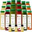 3 Day Juice Cleanse by Raw Fountain, Tropical Flavors, All Natural Raw, Cold Pressed Fruit and Vegetable Juices, Detox Cleanse, 18 Bottles 12Oz, 3 Bonus Ginger Shots