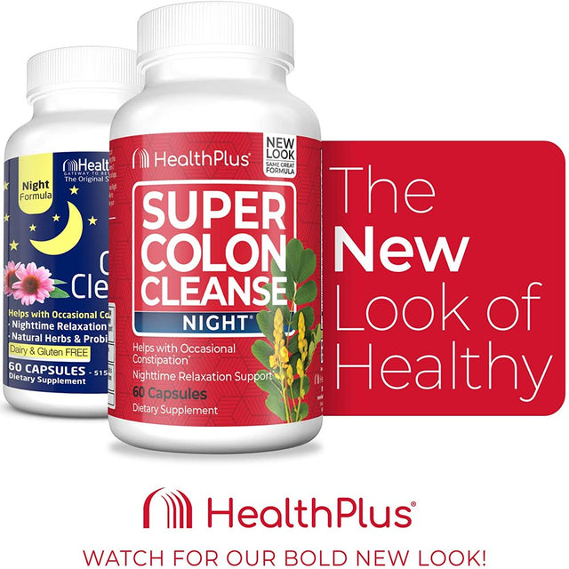Health plus Super Colon Cleanse Night Formula, 60 Capsules, 30 Servings