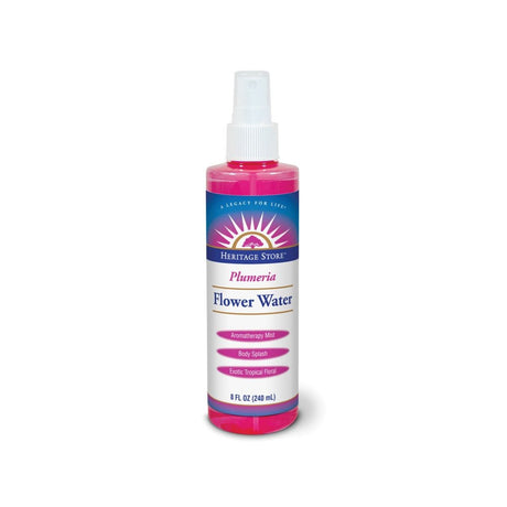 HERITAGE STORE Plumeria Flower Water W/Atomizer, Spray, Plumeria (Btl-Plastic) | 8Oz