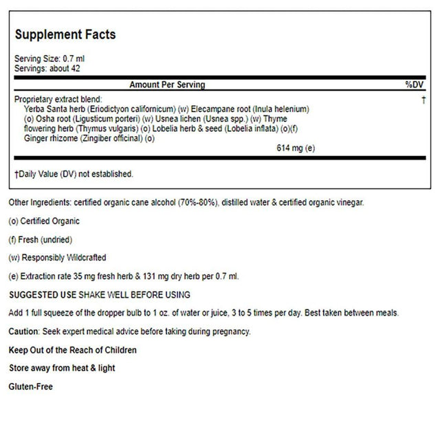 Herb Pharm - Lung Expectorant Liquid Extract for Respiratory System Support - 1 Fl. Oz.
