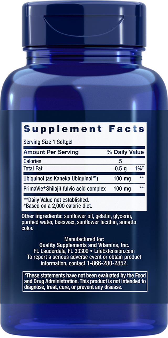 Life Extension COQ10 Super Ubiquinol 100Mg with Enhanced Mitochondrial Support, 90 Softgels
