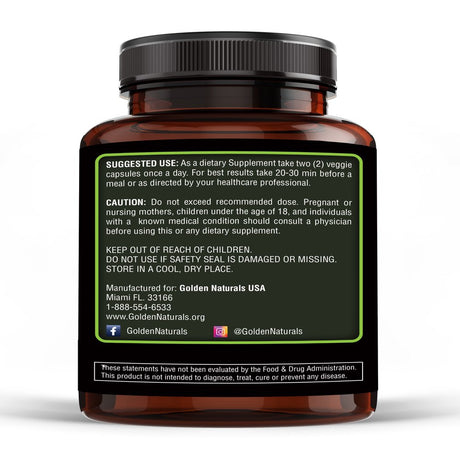 Golden Naturals Liver Detox Formula with TUDCA and NAC for Intestinal Support and Healthy Bile Production