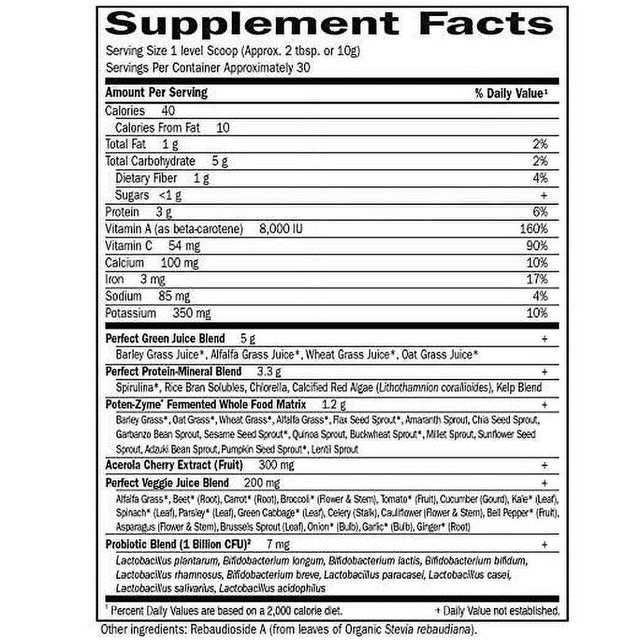 Garden of Life, Perfect Food Original, Super Greens, 10.58Oz