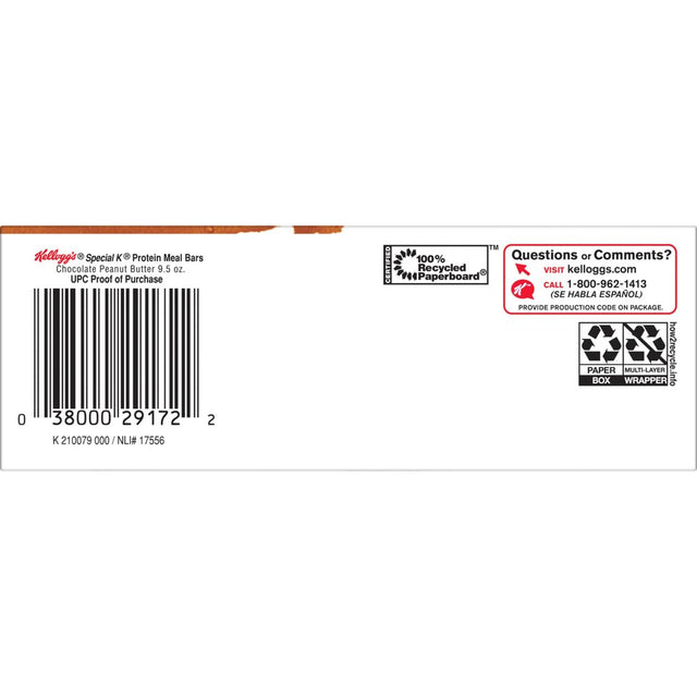 Kellogg'S Special K Chocolate Peanut Butter Chewy Protein Meal Bars, Ready-To-Eat, 9.5 Oz, 6 Count