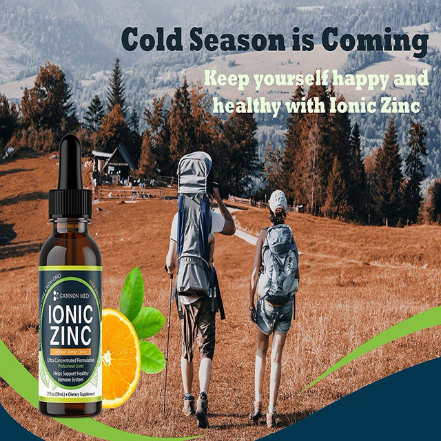 Ionic Zinc Liquid Natural Orange Flavor Drops - 115+ Day Supply - Gentle on Stomach - Easy to Take - Adult & Child Serving Size - Maximum Absorption & Potency Zinc Sulfate 15 Mg - Vegan - USA (4 Pack)