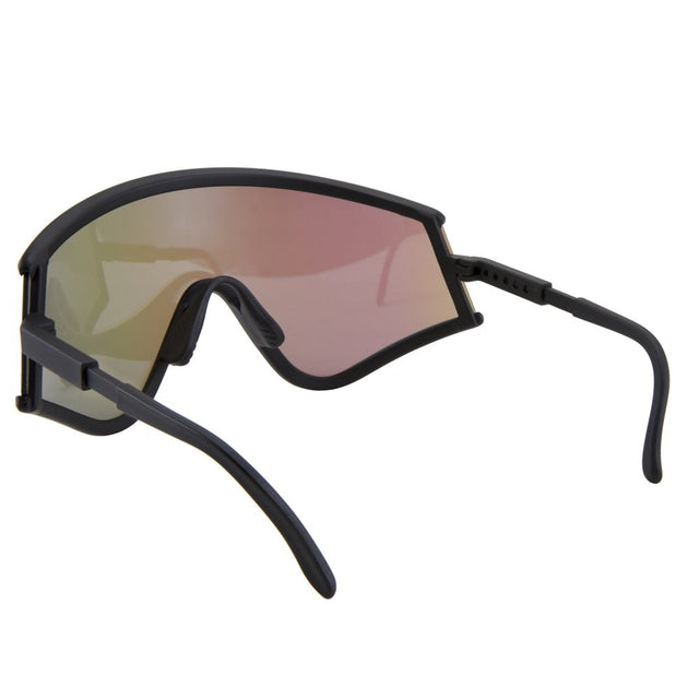FEISEDY Shield Wraparound Sports Sunglasses for Men Women Outdoor Windproof One Piece Cycling B9023