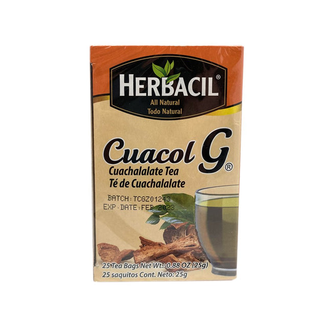 Herbacil Cuachalalate Tea. Gastrointestinal, Kidney and Liver Ailments Relief. Pure and Natural. 25 Bags. 0.88 Oz. Pack of 3