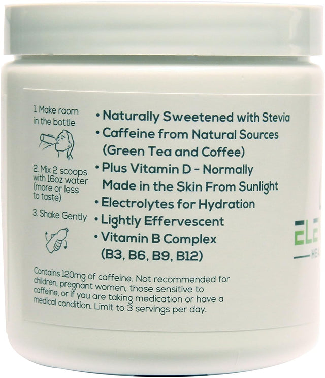 Healthy Energy Drink Powder - Stevia & Natural Caffeine | Elevated Energy Fizzy Drink Mix | Blue Raspberry | 30 Servings