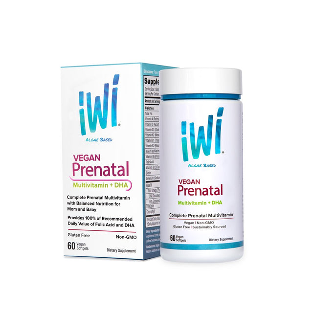 Iwi Algae-Based Vegan Prenatal with DHA, 30 Ct