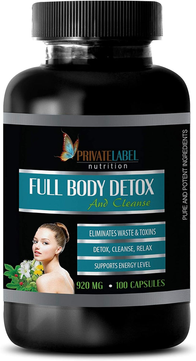 Full Body Detox Cleanse for Women - Full Body Detox and Cleanse 920MG - Pure and Potent Ingredients - Milk Thistle Supplement - 1 Bottle 100 Capsules