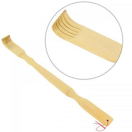 Back Scratcher, Bamboo Wood Back Scratcher Massager, 16.5" Long Self-Massager Provide Instant Relief from Itching, Good Practical and Novel Gifts for Friends and Family