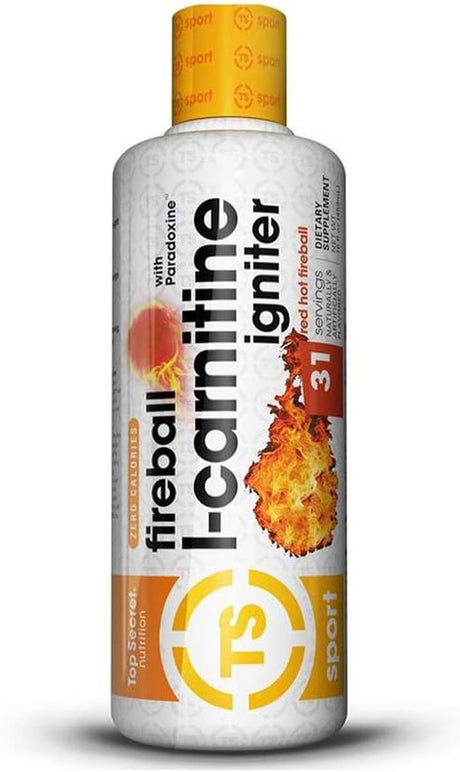 Fireball L-Carnitine Liquid W/Paradoxine, Red Hot Fireball, 16 Ounce