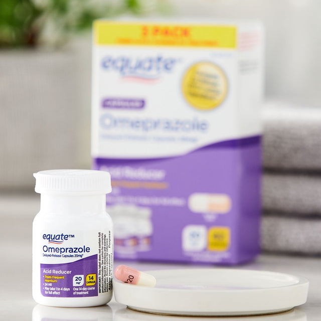 Equate Omeprazole Delayed-Release Capsules, 20 Mg, 42 Count, 3 Pack