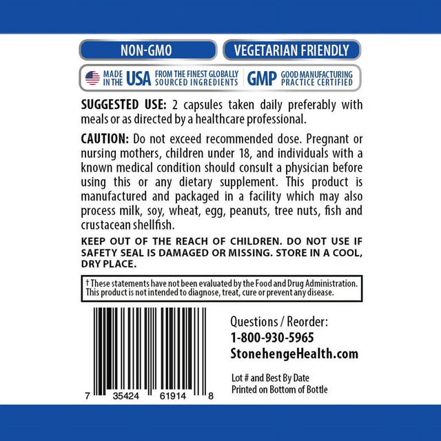 Stonehenge Health Dynamic Defense - Probiotic Booster with Preforpro - Improves & Promotes Healthy Gut & Immune System Health - Non-Gmo Gluten Free Veggie Caps - 1 Month Supply per Bottle (1 Pack)