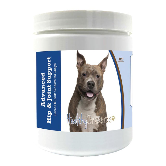 Healthy Breeds American Staffordshire Terrier Advanced Hip & Joint Support Level III Soft Chews for Dogs 120 Count
