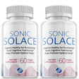 (2 Pack) Sonic Solace - Brain Boost Supplement - Dietary Supplement for Focus, Memory, Clarity, Cognitive, Nootrpic - Advanced Hearing Support Formula for Maximum Strength - 120 Capsules