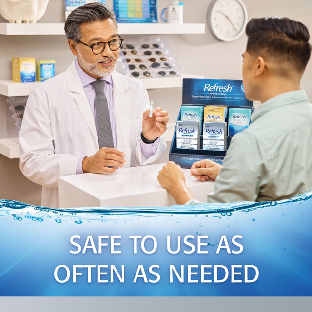 Refresh Optive Advanced Lubricant Eye Drops Preservative-Free Tears, 0.4 Ml, 30 Count