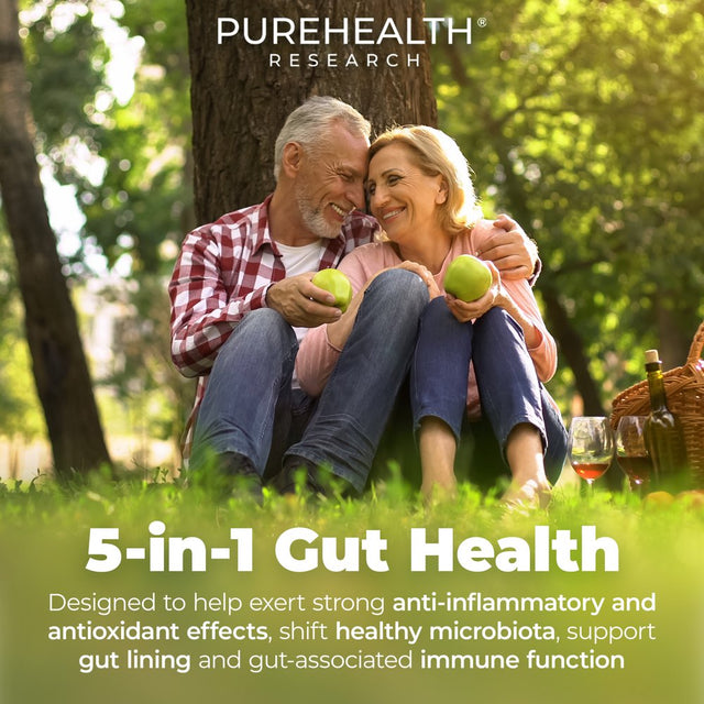Gut Antioxidant Formula Gut Health Supplements - Antioxidant Supplements for Gut Health and Energy - anti Inflammatory Supplement by Purehealth Research, 6 Bottles