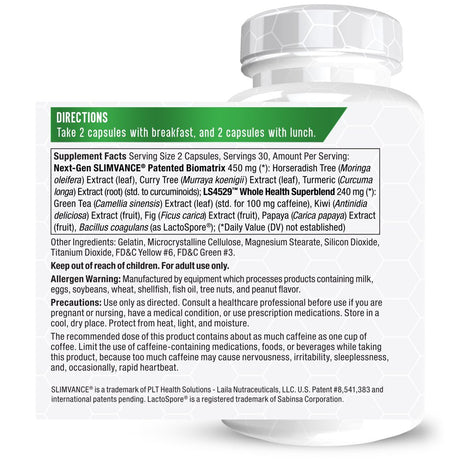 Force Factor Probioslim with Next-Gen SLIMVANCE Probiotic Fat Burner for Women and Men, 60 Capsules