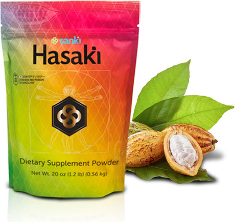 Global Chocolate Hasaki Dietary Supplements Powder Is a Japanese-Origin Product for Protecting Gut Health and Nutrition. Net Weight 20 Ounces (1.2 Pounds), 0.49 Ounces of Protein per Dose