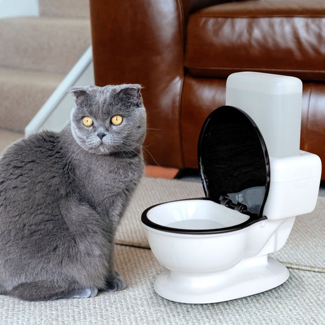 Black and Friday Deals Blueek Pet Water Dispenser Automatic Watering Station for Dogs and Cats Funny Toilet-Shaped Pet Drinking Bowl