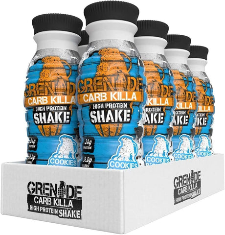 Grenade Carb Killa Protein Shake Cookies & Cream, 330Ml, Pack of 8