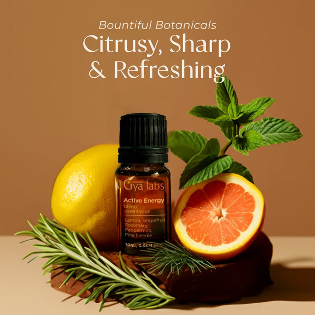 Gya Labs Active Energy Essential Oil Blend for Diffuser - Natural for Aromatherapy Oils Energy, Essential Oils Rejuvenating & Refreshing (10Ml) - 100% Natural