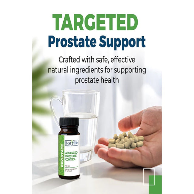 Advanced Prostate Control Supplement with Saw Palmetto for Men Experiencing Enlarged Prostate, Frequent Urination, Overactive Bladder-2 Bottles