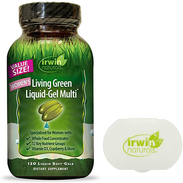 Irwin Naturals Women'S Multivitamin Living Green - 120 Ct + Pill Case