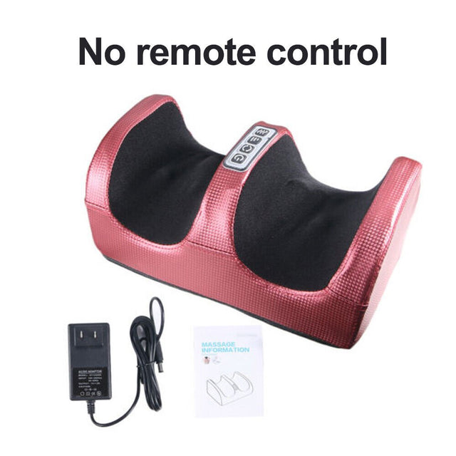 INTBASE Foot Massager with Heat,Chronic Nerve Pain Therapy Spa Gift Deep Kneading Rolling Massage for Leg Calf Ankle, Electric Shiatsu Foot Massager(Claret)
