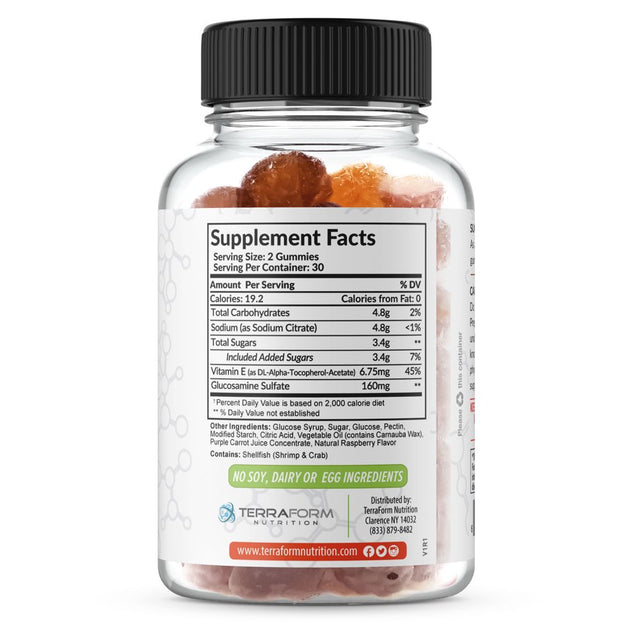 Extra Strength Joint Support Gummies with Glucosamine and Vitamin E - 60 Count