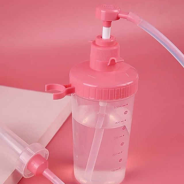 HES 350Ml/500Ml Vaginal Clearner Graduated Pump Head Soft Nozzle Healthy Butt Vagina Cleaning Products Spray for Female