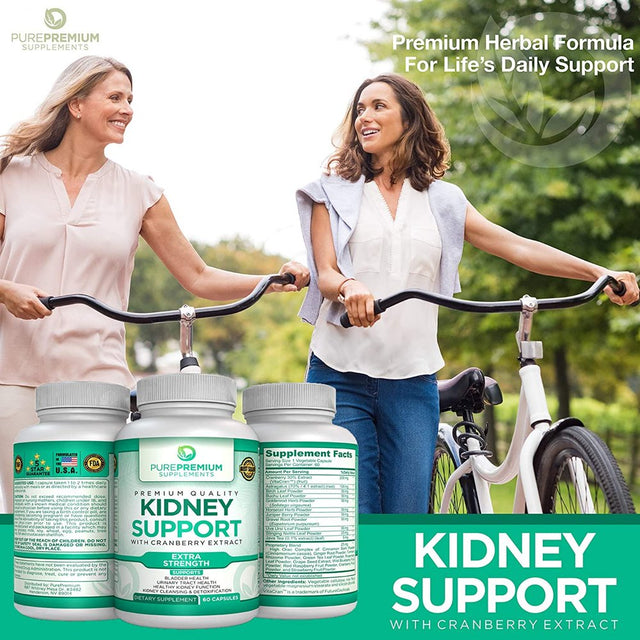 Kidney Cleanse + Kidney Support by Purepremium Supplements 60 Capsules