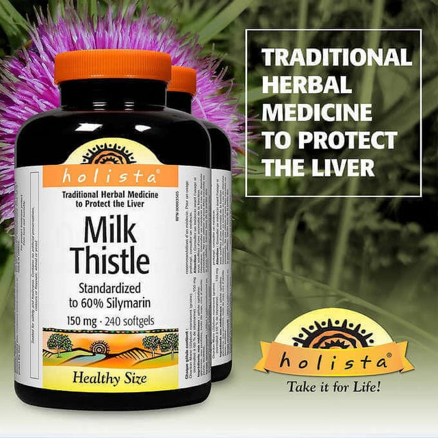 Holista Milk Thistle 150 Mg - 2 X 240 Softgels | Liver Health Support