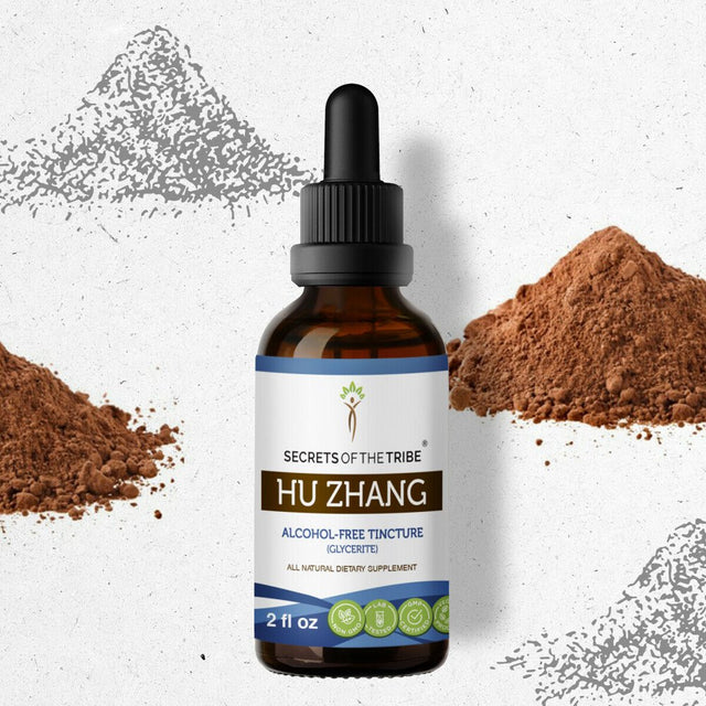 Hu Zhang Tincture Alcohol-Free Extract, Organic Hu Zhang Knotweed Rhizome, Rhizoma Polygoni Cuspidati Cardiovascular and Cognitive Health 2 Oz