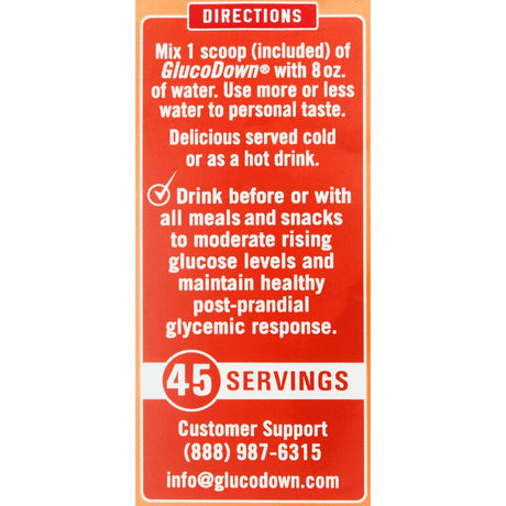 GLUCODOWN Peach, Diabetic Friendly Tea Mix, Value-Size