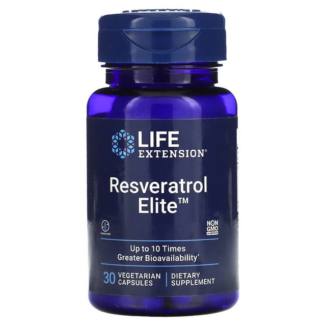 Life Extension Resveratrol Elite -- 100 Mg - 30 Vegetarian Capsules