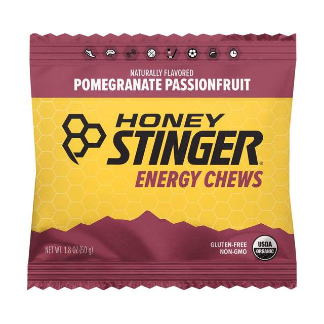 Honey Stinger Organic Energy Chews, Pomegranate Passionfruit, 12 Ct