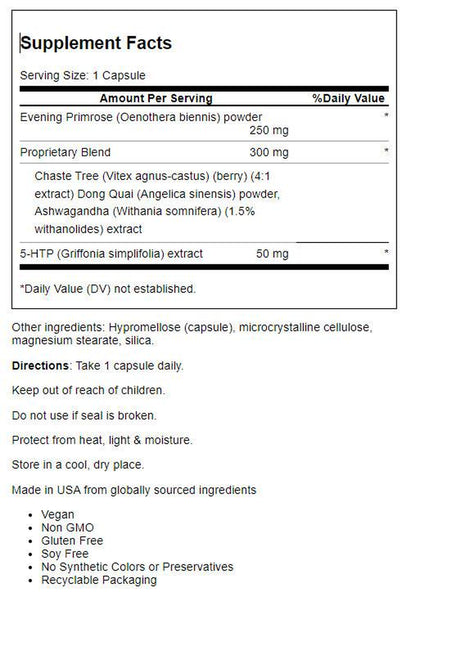 Her Own PMS Mood & Relief Supplement Capsules, 30 Ct