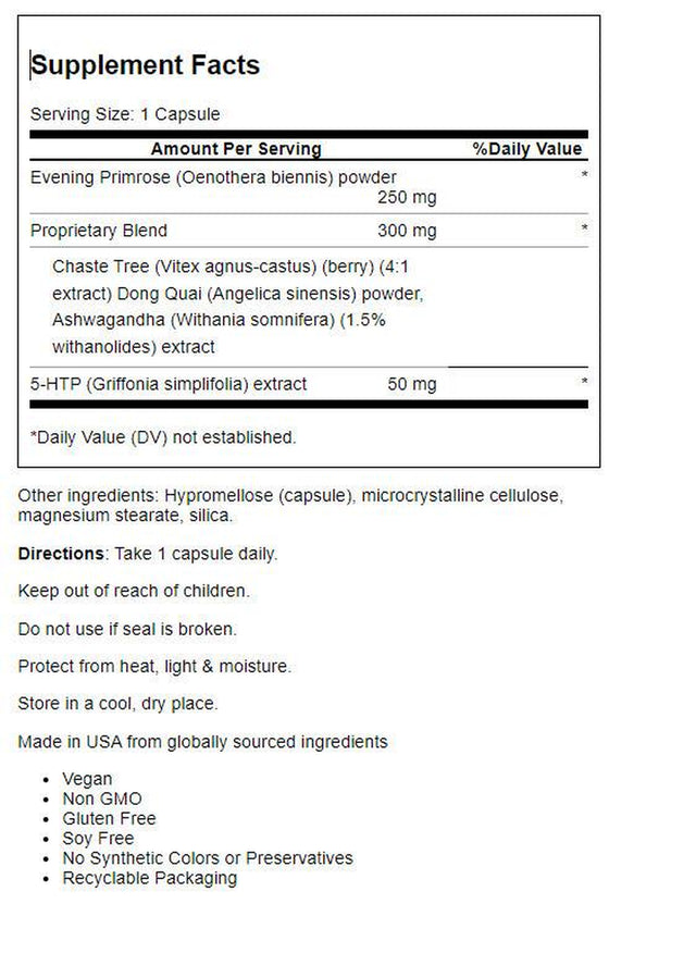 Her Own PMS Mood & Relief Supplement Capsules, 30 Ct