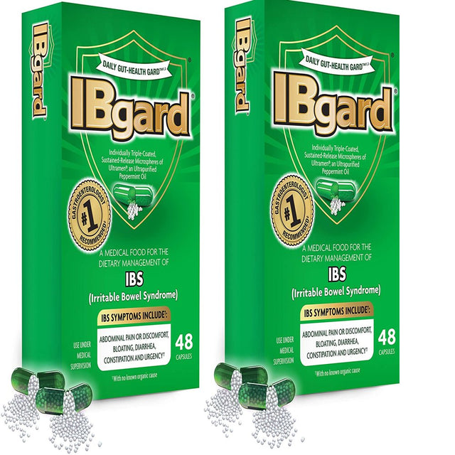 Ibgard Irritable Bowel Syndrome (IBS) Relief 48 Capsules (Pack of 2)