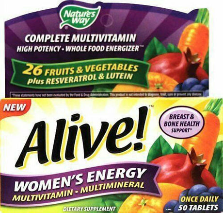 Alive! Nature'S Way Once Daily Women'S 50+ High Potency Multivitamin 50 Ea (Pack of 3)