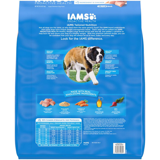 IAMS Proactive Health Chicken Dry Dog Food, 29.1 Lb Bag