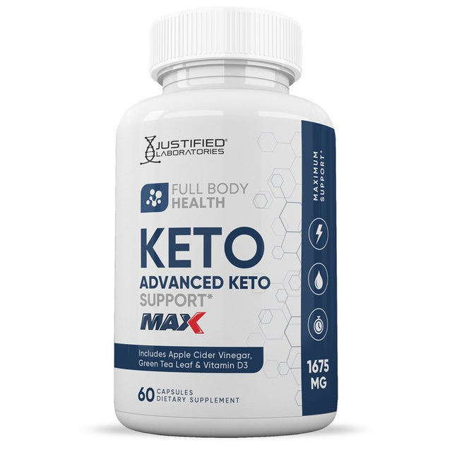 Full Body Health Keto ACV MAX Pills 1675Mg Alternative to Gummies Dietary Supplement 60 Capsules