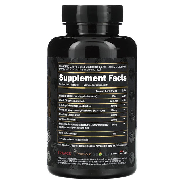 Alpha Lion Test, All Natural Male Hormone Optimization, Boost Energy, Drive, Premium Ingredients (90 Capsules)